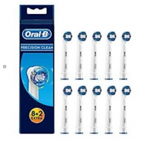 德国直邮 博朗欧乐B Oral-B Precision Clean Aufsteckbürsten 成人牙刷 刷头 10支装