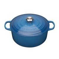 德国直邮 酷彩（Le Creuset）珐琅铸铁锅圆形锅 炖煮 Marseille Blue 24cm 21177246422430