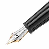 德国直邮 德国MontBlanc万宝龙大班系列 黑色镀金墨水笔钢笔 106514经典款 M尖